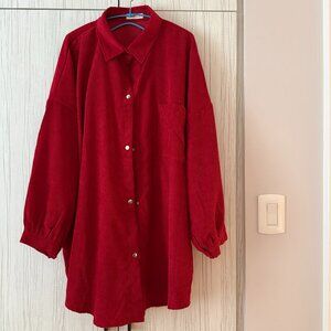 Women’s Red Corduroy Shirt
